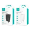 USAMS T35 hálózati töltő adapter 1xUSB-C + 1xUSB 20W PD3.0 + QC3.0 Gyorstöltés fekete (US-CC121) - 0. kép