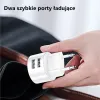 USAMS T20 hálózati töltő adapter 2xUSB 2,1A microUSB kábellel fehér - 0. kép