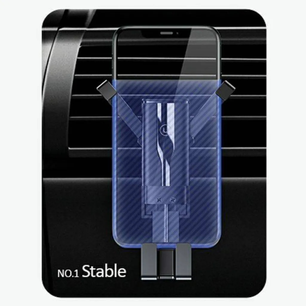 USAMS Gravitációs autós telefontartó szellőzőrácshoz fekete (US-ZJ058) - 7