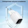USAMS T46 hálózati töltő adapter 1xUSB-C + 1xUSB 33W PD3.0 + QC3.0 Gyorstöltés fehér (US-CC152) - 0. kép