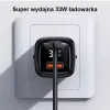 USAMS T46 hálózati töltő adapter 1xUSB-C + 1xUSB 33W PD3.0 + QC3.0 Gyorstöltés fehér (US-CC152) - 2. kép