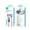 USAMS U71 kábel 3 az 1-ben 1,2 m 3A gyorstöltés fekete(USB / USB-C - Lightning / microUSB / USB-C) (US-SJ549) - 0. kép