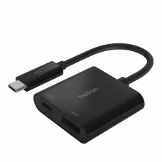 Belkin USB-C - HDMI + töltőadapter (60W PD) (AVC002btBK) fekete