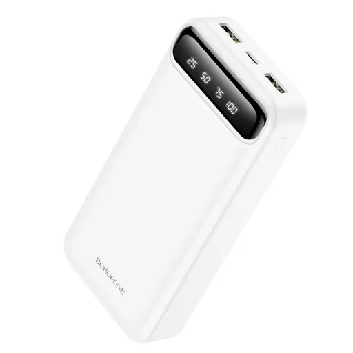 Borofone Freeway BJ14A Powerbank 20000 mAh 2xUSB fehér