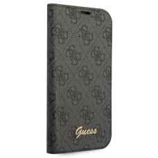 iPhone 14 Guess PC / TPU 4G Metal Camera Outline fliptok fekete (GUBKP14SHG4SHK)