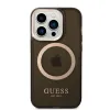 iPhone 14 Pro Guess Translucent MagSafe kompatibilis tok fekete (GUHMP14LHTCMK) - 3. kép