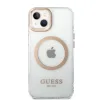 iPhone 14 Guess Transparent MagSafe kompatibilis tok arany (GUHMP14SHTRMD) - 3. kép