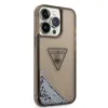 iPhone 14 Pro Guess PC/TPU Liquid Glitter Triangle Logo tok fekete (GUHCP14LLFCTPK) - 4. kép