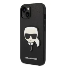 iPhone 14 Plus Karl Lagerfeld PU Saffiano Karl Head tok fekete (KLHCP14MSAPKHK)