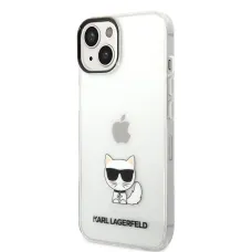 iPhone 14 Plus Karl Lagerfeld Choupette Logo tok átlátszó (KLHCP14MCTTR)