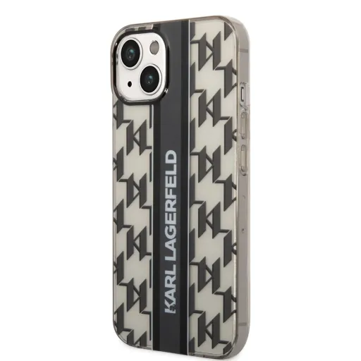 iPhone 14 Plus Karl Lagerfeld Monogram Vertical Stripe tok fekete (KLHCP14MHKLSPCK)