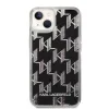 iPhone 14 Karl Lagerfeld Monogram Liquid Glitter tok fekete (KLHCP14SLMNMK) - 1. kép