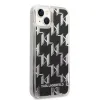 iPhone 14 Karl Lagerfeld Monogram Liquid Glitter tok fekete (KLHCP14SLMNMK) - 4. kép