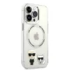 iPhone 14 Pro Max Karl Lagerfeld Karl és Choupette MagSafe kompatibilis tok átlátszó (KLHMP14XHKCT) - 4. kép