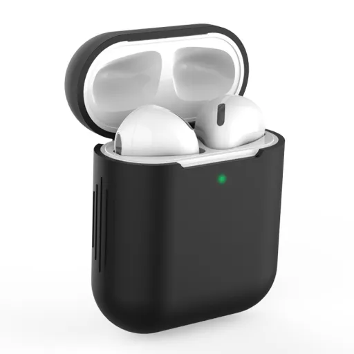 AirPods 1/2 szilikon tok fekete AirPods 1/2 szilikon tok fekete