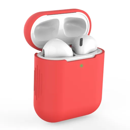 AirPods 1/2 szilikon tok piros