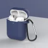 AirPods 1/2 szilikon tok karabinerrel éjkék - 0. kép