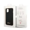 iPhone 14 Plus Guess Liquid Silicone Metal Logo tok fekete (GUHCP14MSLSMK) - 3. kép