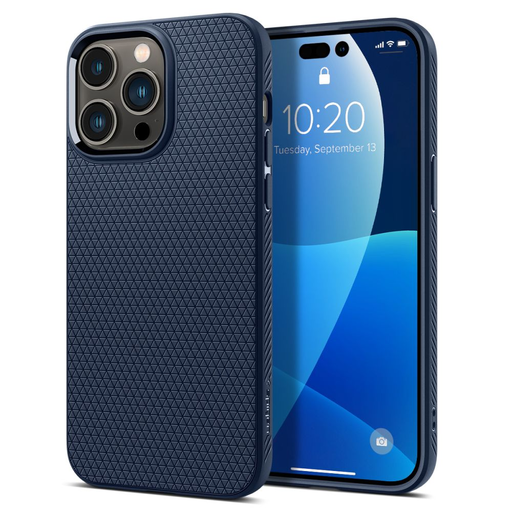 iPhone 14 Pro Spigen Liquid Air flexibilis TPU gél tok tengerészkék iPhone 14 Pro Spigen Liquid Air flexibilis TPU gél tok tengerészkék