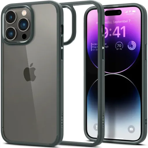 iPhone 14 Pro Spigen Ultra Hybrid tok Abyss zöld (ACS04966)