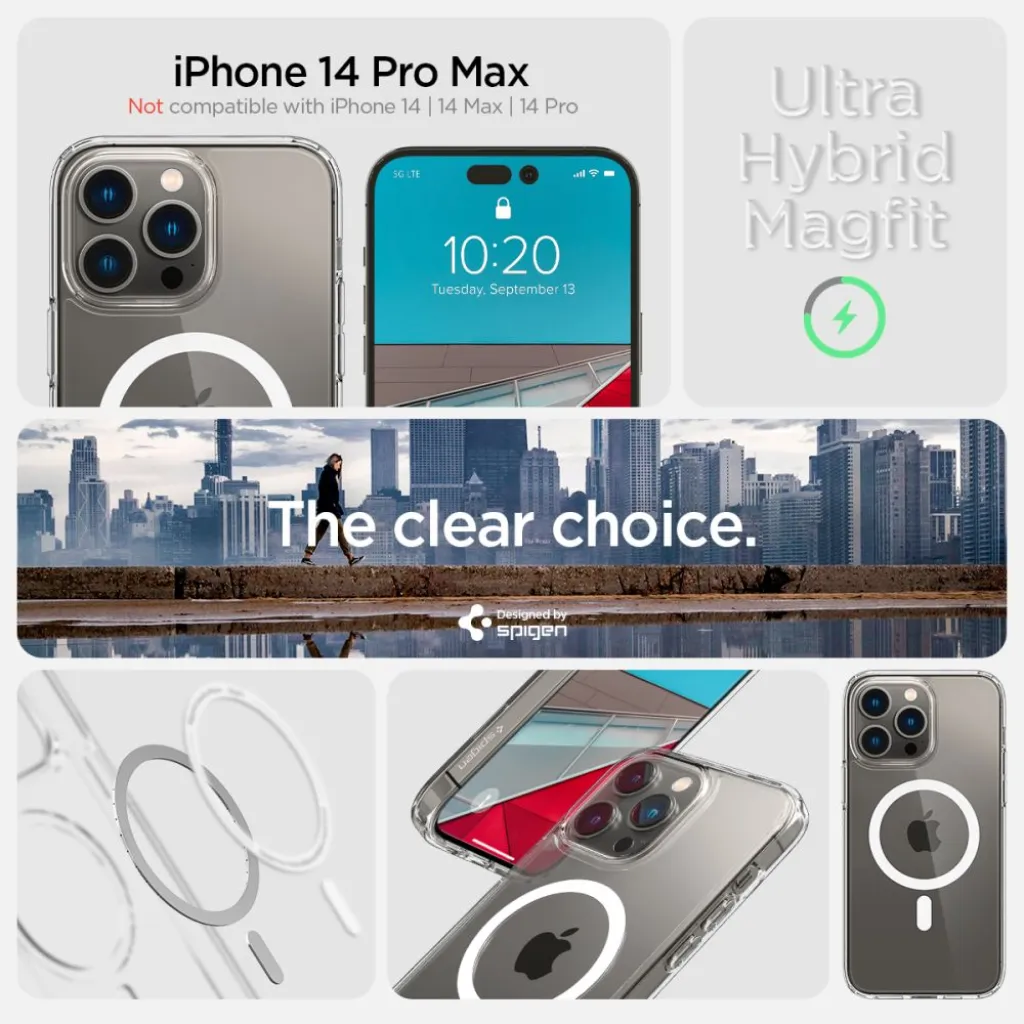 iPhone 14 Pro Max Spigen Ultra Hybrid MagSafe tok fehér (ACS04825) - 9