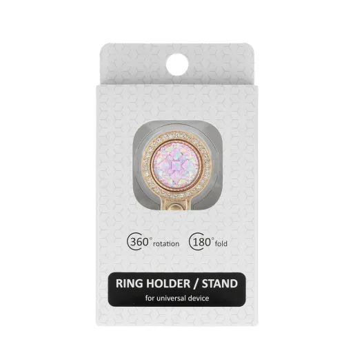 Ring Brilliant Crystal hátlapi gyűrű világosrózsaszín