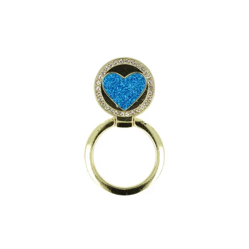 Ring Heart hátlapi gyűrű arany/kék