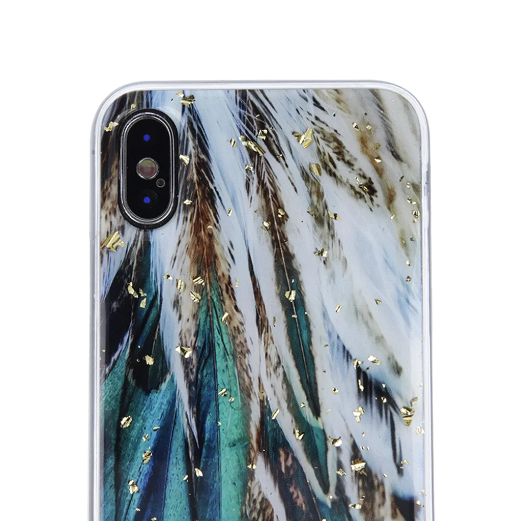 Samsung Galaxy M23 5G Gold Glam tok Feathers - 8