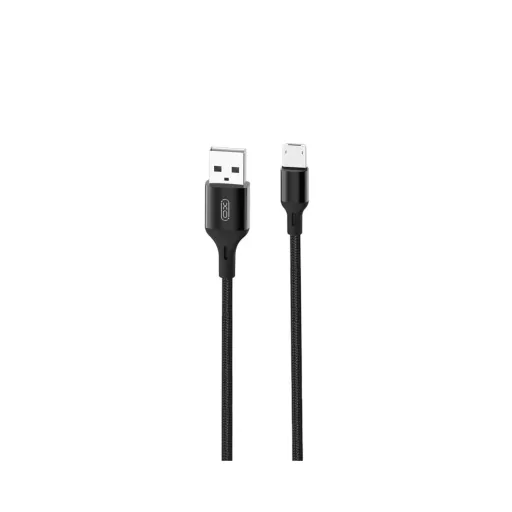 XO NB143 USB - microUSB kábel 1 m 2,4A fekete