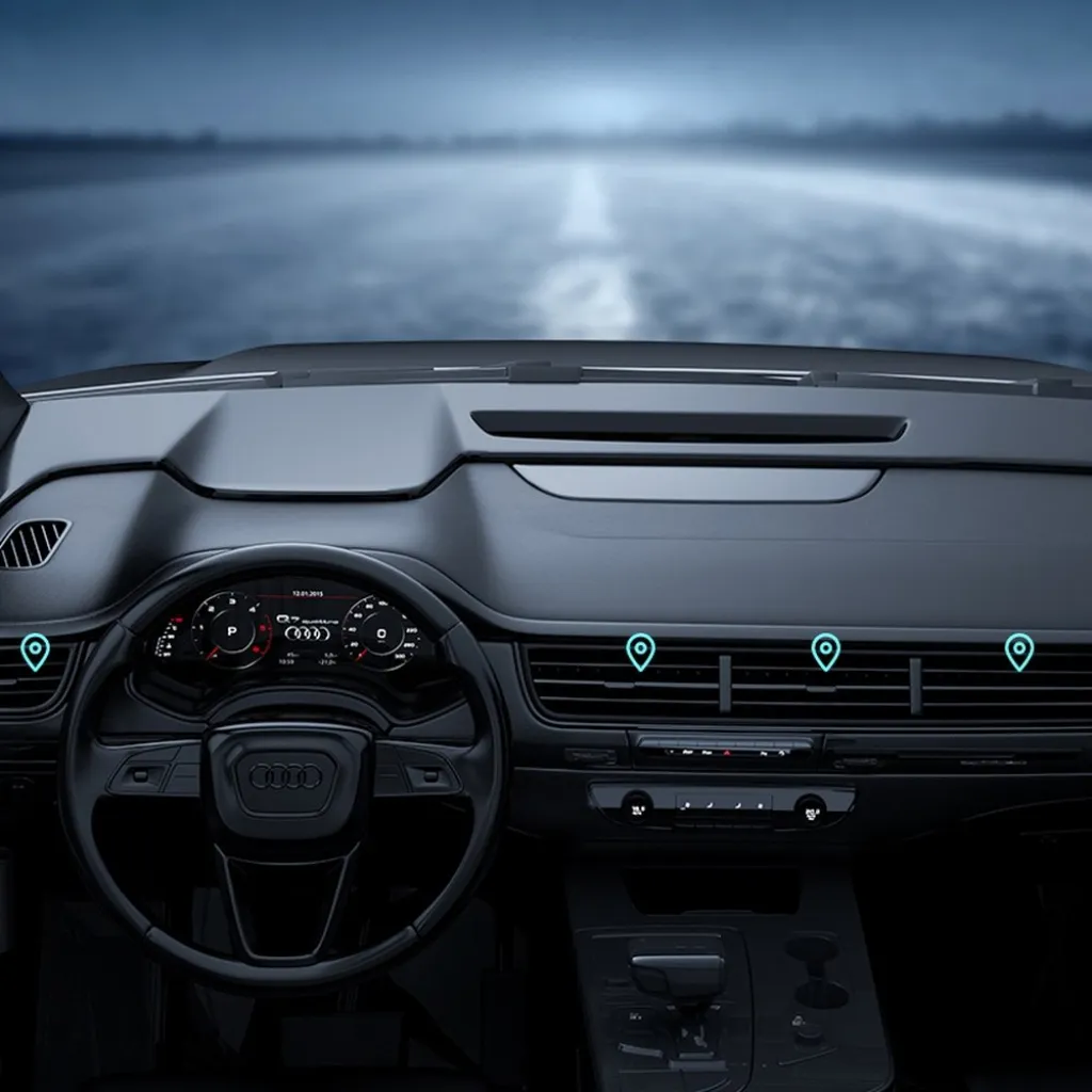 Joyroom autós tartó Qi vezeték nélküli indukciós töltéssel 15 W (MagSafe kompatibilis) szellőzőrácshoz ezüst (JR-ZS291) - 19