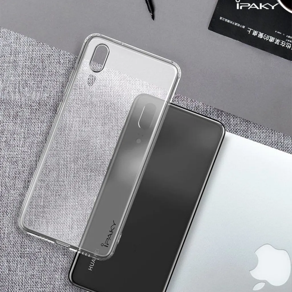 IPAKY Effort TPU tok és kijelzővédő Huawei Y7 áttetsző kialakításban - 9