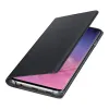Samsung LED view gyári fliptok LED fény kijelzéssel Samsung S10 fekete - 0. kép