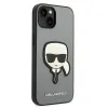 iPhone 14 Plus Karl Lagerfeld Saffiano Karl's Head tok ezüst (KLHCP14MSAPKHG) - 0. kép