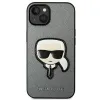 iPhone 14 Plus Karl Lagerfeld Saffiano Karl's Head tok ezüst (KLHCP14MSAPKHG) - 3. kép