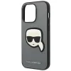 iPhone 14 Pro Karl Lagerfeld Saffiano Karl's Head tok ezüst (KLHCP14LSAPKHG) - 0. kép