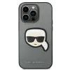 iPhone 14 Pro Max Karl Lagerfeld Saffiano Karl's Head tok ezüst (KLHCP14XSAPKHG) - 2. kép