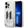 iPhone 14 Pro Karl Lagerfeld Liquid Glitter Big KL logo tok ezüst (KLHCP14LLBKLCS) - 0. kép