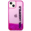 iPhone 14 Plus Karl Lagerfeld Liquid Glitter Elong tok rózsaszín (KLHCP14MLCKVF) - 2. kép