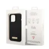 iPhone 14 Pro Guess Silicone Metal Logo MagSafe kompatibilis tok fekete (GUHMP14LSBPLK) - 0. kép