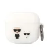 Airpods 3 Karl Lagerfeld Karl és Choupette szilikon tok fehér (KLACA3SILKCW) - 0. kép