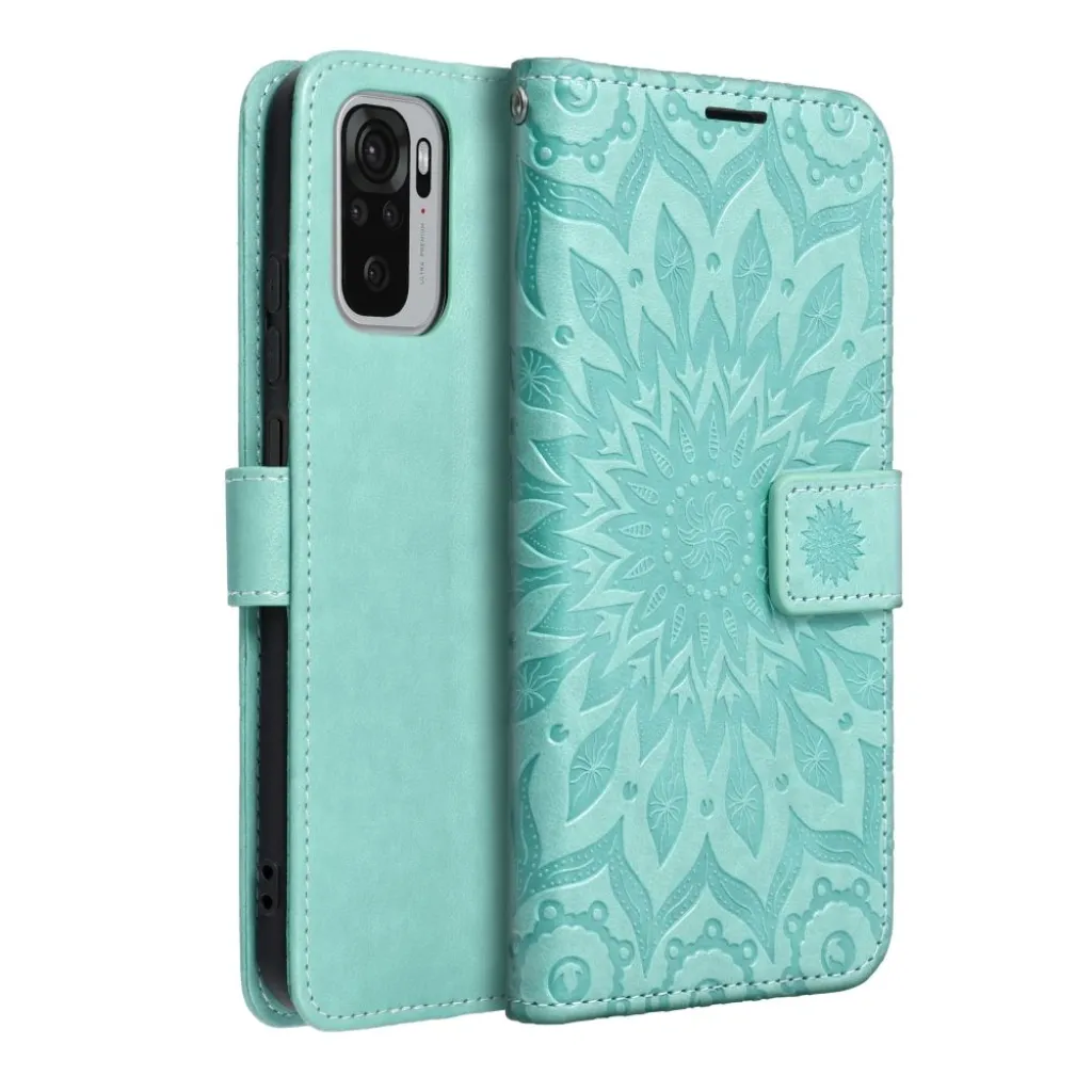 Xiaomi Redmi 9C/9C NFC Forcell MEZZO mandala mintás fliptok zöld - 9