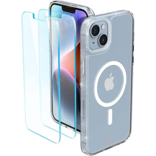 iPhone 14 Spigen Cyrill Shine MagSafe-kompatibilis Glitter Clear tok és 2db üvegfólia (ACS05269) iPhone 14 Spigen Cyrill Shine MagSafe-kompatibilis Glitter Clear tok és 2db üvegfólia (ACS05269)