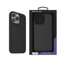 iPhone 14 Pro Next One MagSafe-kompatibilis szilikontok fekete (IPH-14PRO-MAGCASE-BLACK)