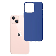 iPhone 14 3MK matt szilikon tok kék