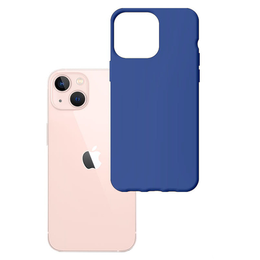 iPhone 14 Plus 3MK matt szilikon tok kék iPhone 14 Plus 3MK matt szilikon tok kék