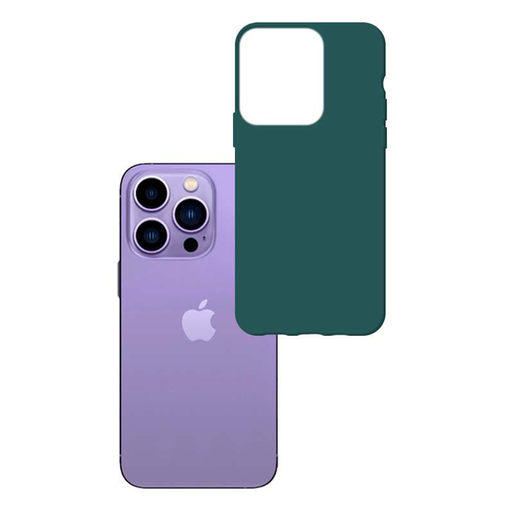 iPhone 14 Pro 3MK matt szilikon tok zöld iPhone 14 Pro 3MK matt szilikon tok zöld