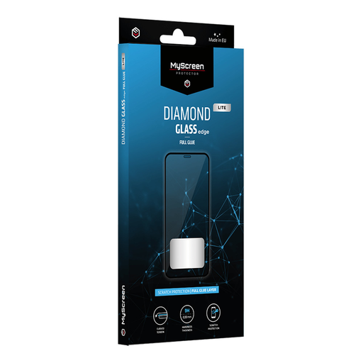 iPhone 14 Plus MyScreen Diamond Lite Edge 5D kijelzővédő üvegfólia fekete iPhone 14 Plus MyScreen Diamond Lite Edge 5D kijelzővédő üvegfólia fekete