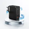 Baseus GaN5 Pro USB Type C / USB-A 100W PD3.0, QC4.0 +, AFC gyorstöltő, hálózati töltő adapter fehér (CCGP090202) - 4. kép