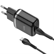 HOCO N3 Hálózati töltő adapter 18W QC3.0 3A + microUSB kábel 1m fekete