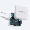 Choetech hálózati töltő adapter GaN USB Type C PD USB-A QC3.0 65W 3,25A fehér (PD8002) - 2. kép